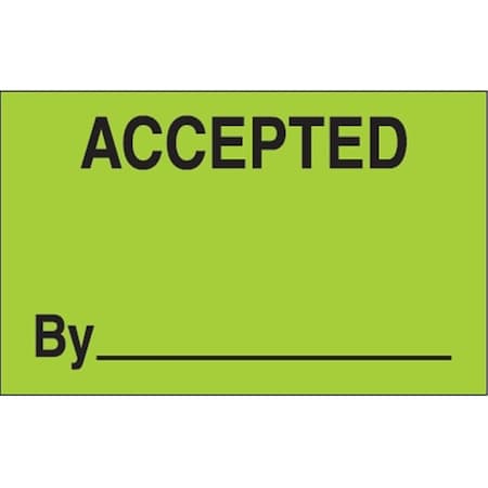Bondad 1.25 x 2 in. - Accepted By Fluorescent Green Labels BO3349901